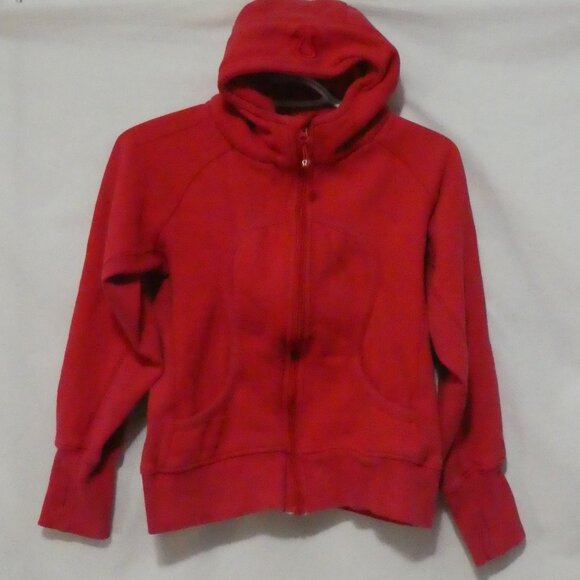 LULULEMON | P2P 16 inches measured | Red Scuba Zip-Up Hooded Sweatshirt / Hoodie - Picture 1 of 15